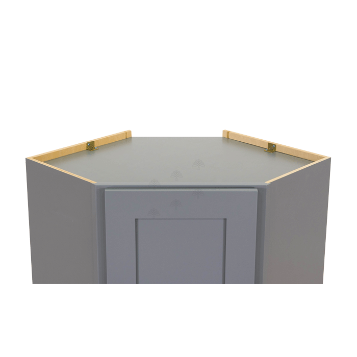Lancaster Gray Wall Diagonal Corner 1 Door 2 Adjustable Shelves