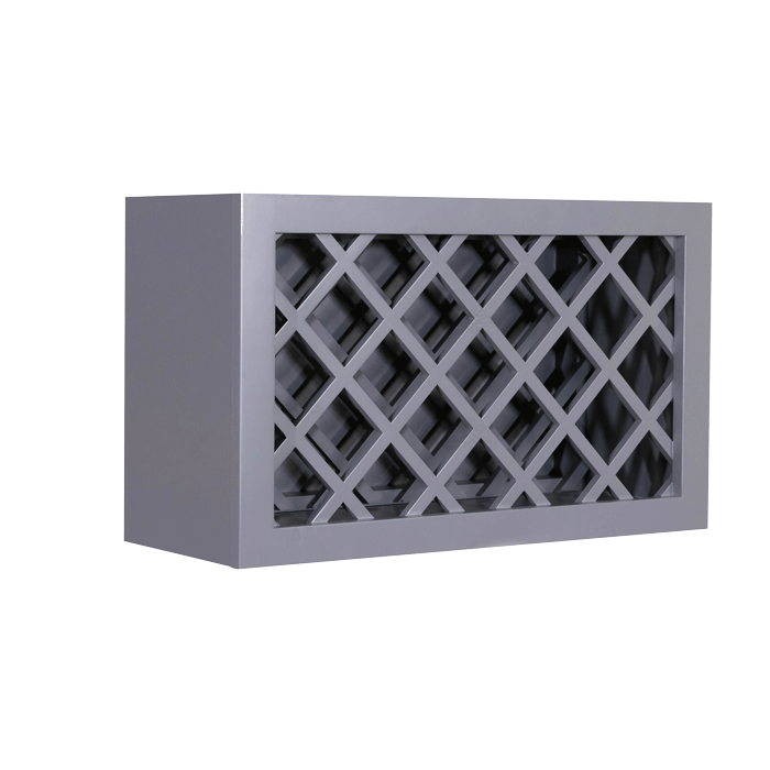 Lancaster Gray Wall Wine Rack Cabinet