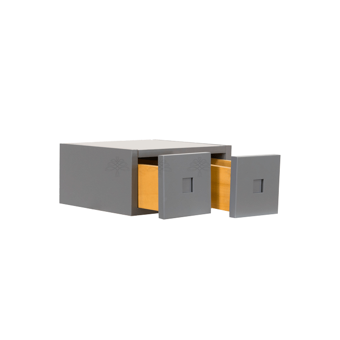 Lancaster Gray Wall Small Drawer Cabnet 2 Drawers