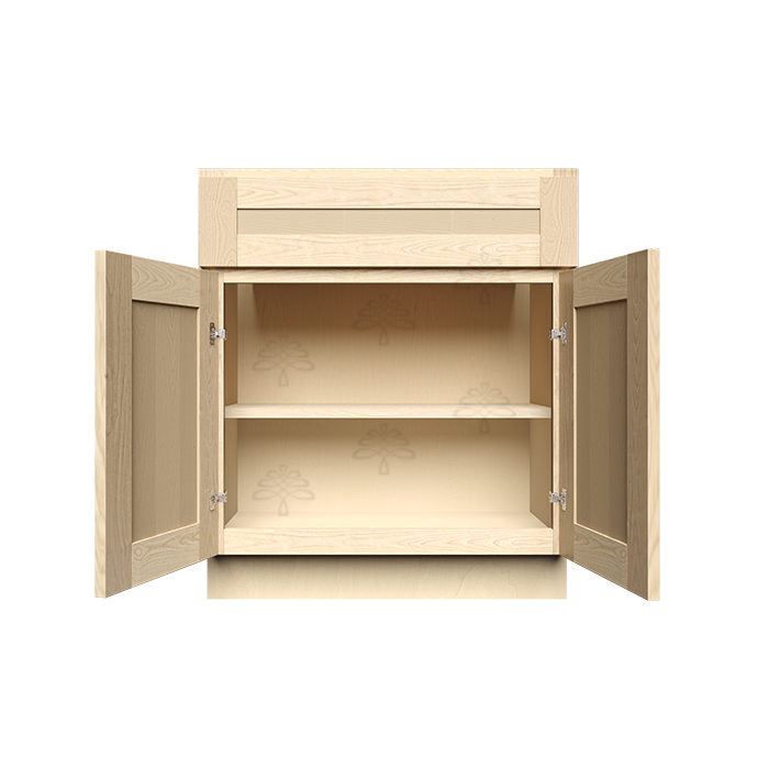 Lancaster Natural Shaker Base Cabinet 2 Doors