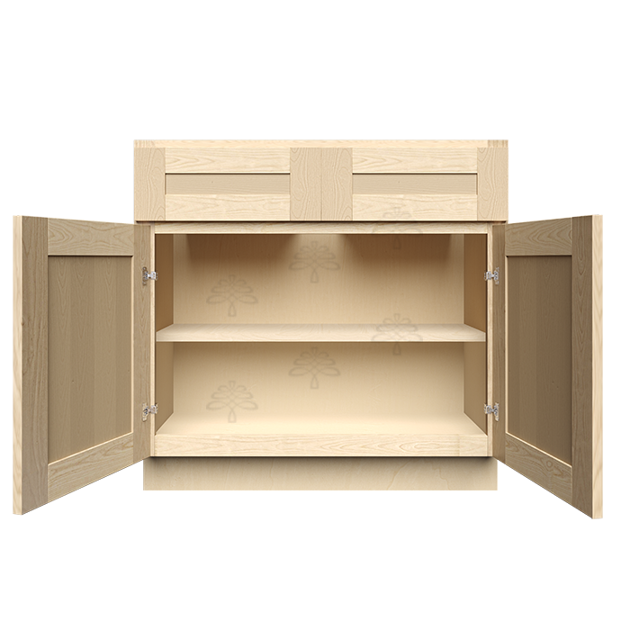 Lancaster Natural Shaker Base Cabinet 2 Doors