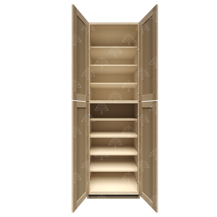 Lancaster Natural Shaker Pantry Cabinet 2 Doors