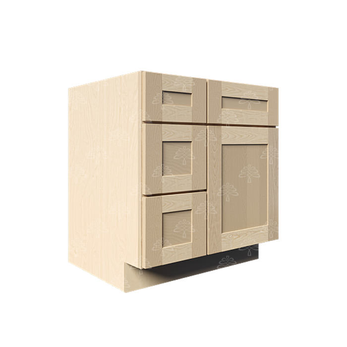 Lancaster Natural Shaker Vanity Sink Base Cabinet with Drawer