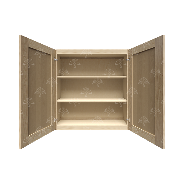 Lancaster Natural Shaker Wall Cabinet 2 Doors