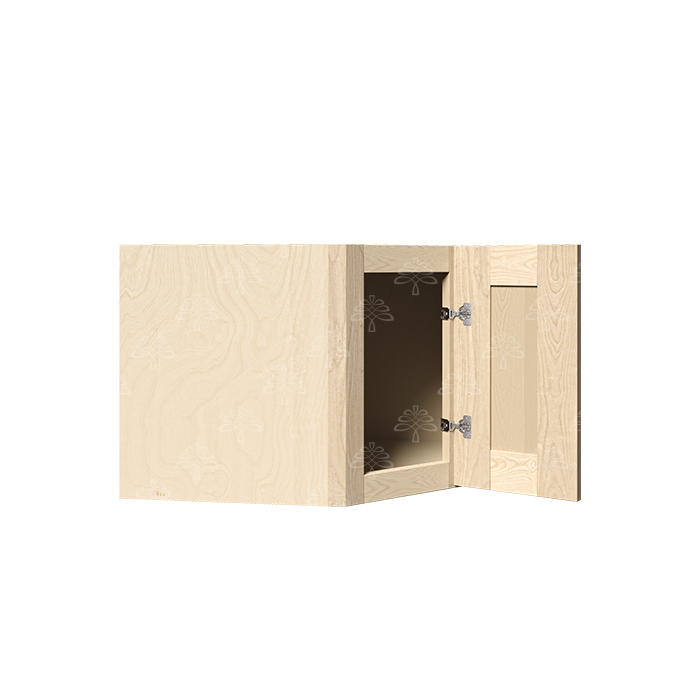 Lancaster Natural Shaker Wall Diagonal Corner Cabinet
