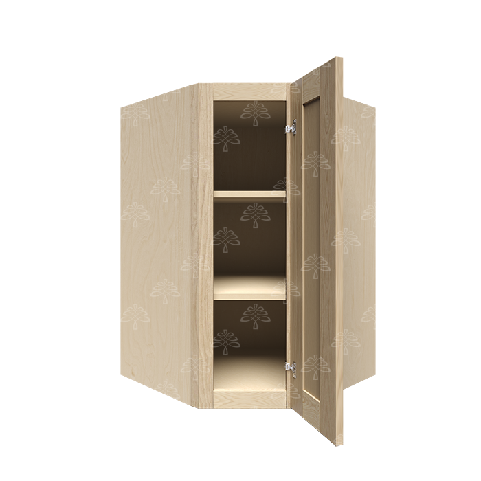 Lancaster Natural Shaker Wall Diagonal Corner Cabinet