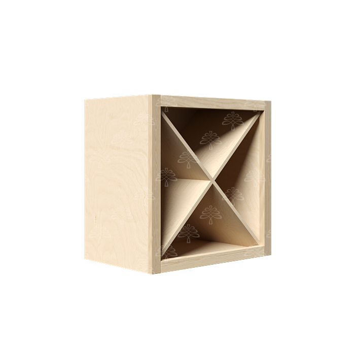 Lancaster Natural Shaker Wall Wine Rack X Cabinet