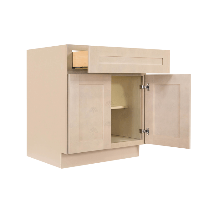 Lancaster Stone Wash Base Cabinet 1 Drawer 2 Doors 1 Adjustable Shelf