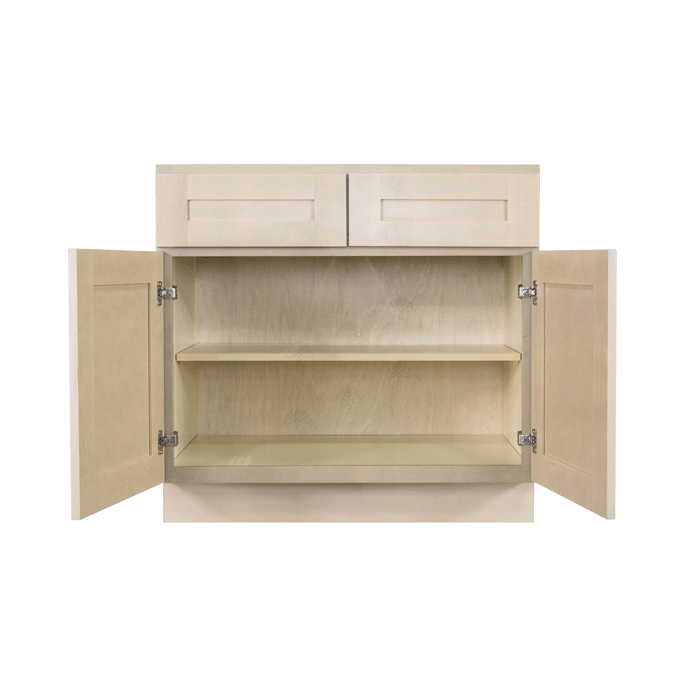 Lancaster Stone Wash Base Cabinet 2 Drawers 2 Doors 1 Adjustable Shelf