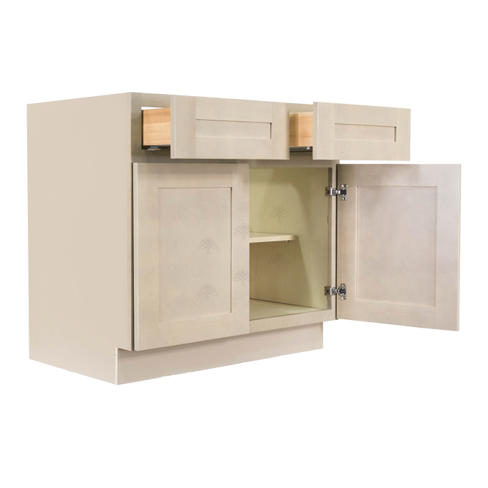 Lancaster Stone Wash Base Cabinet 2 Drawers 2 Doors 1 Adjustable Shelf