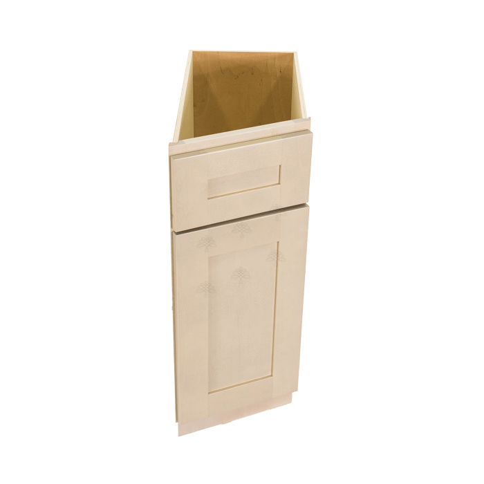 Lancaster Stone Wash Base End Angle Cabinet 1 Fake Drawer 1 Door Adjustable Shelf (Right)