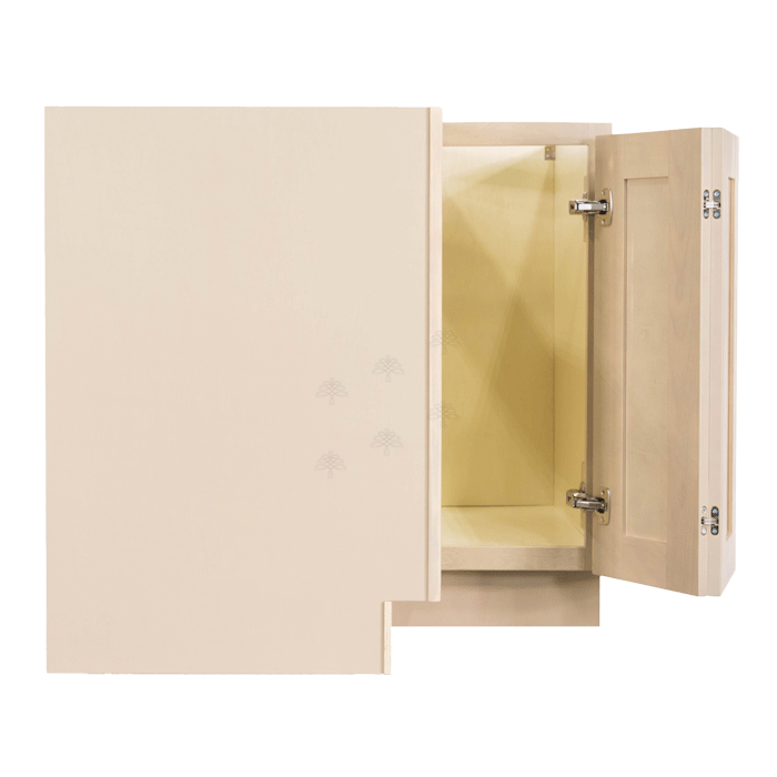 Lancaster Stone Wash Lazy Susan Base Cabinet 2 Full Height Folding Doors