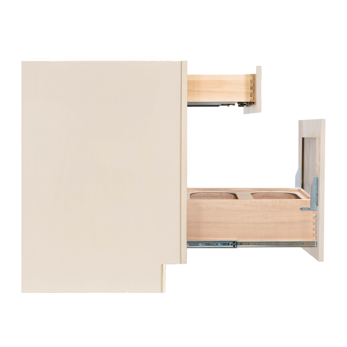 Lancaster Series Stone Wash Shaker Base Waste Basket Cabinet