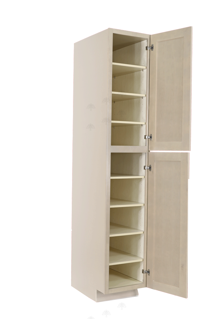 Lancaster Stone Wash Tall Pantry 1 Upper Door and 1 Lower Door