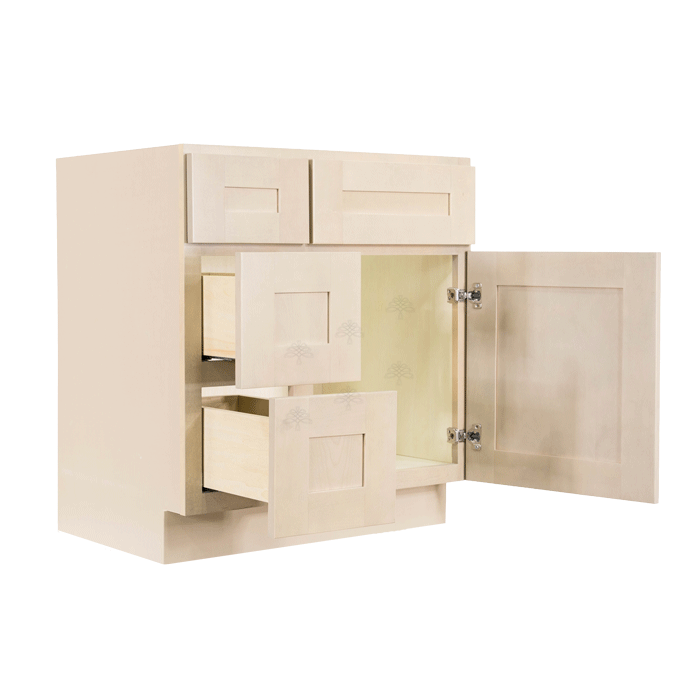 Lancaster Stone Wash Vanity Sink Base Cabinet 1 Dummy Drawer 1 Door (Left)