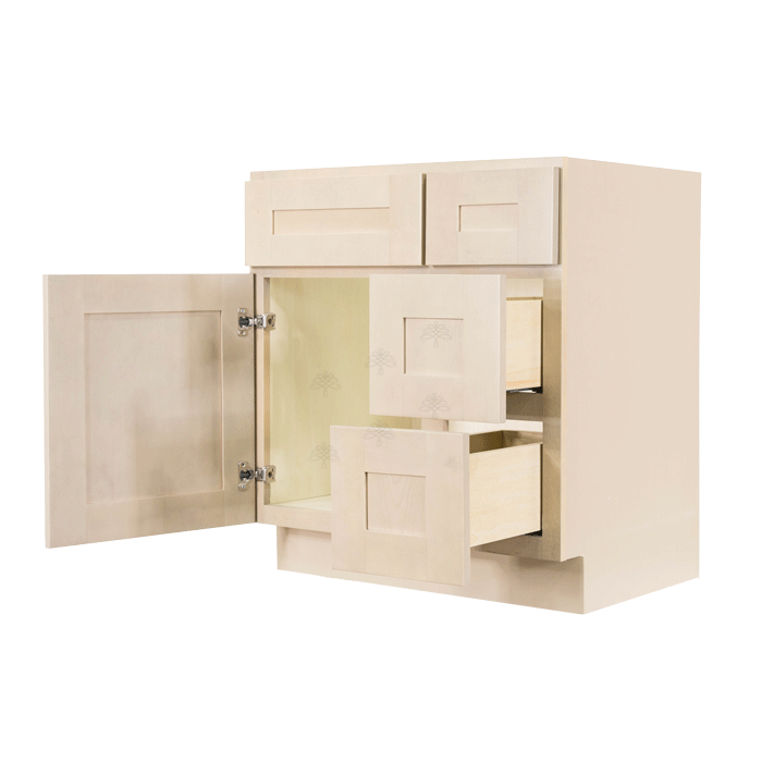 Lancaster Stone Wash Vanity Sink Base Cabinet 1 Dummy Drawer 1 Door (Right)