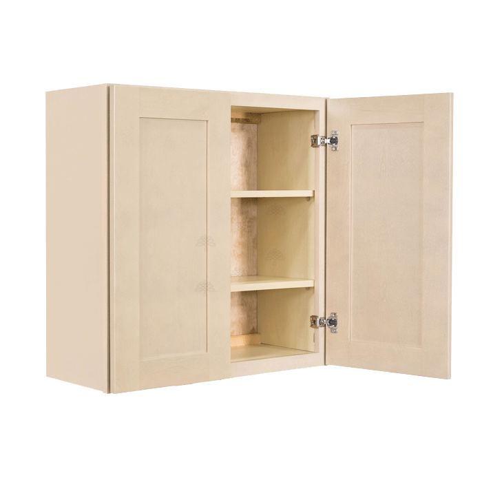 Lancaster Stone Wash Wall Cabinet 2 Doors 2 Adjustable Shelves With 30-inch Height