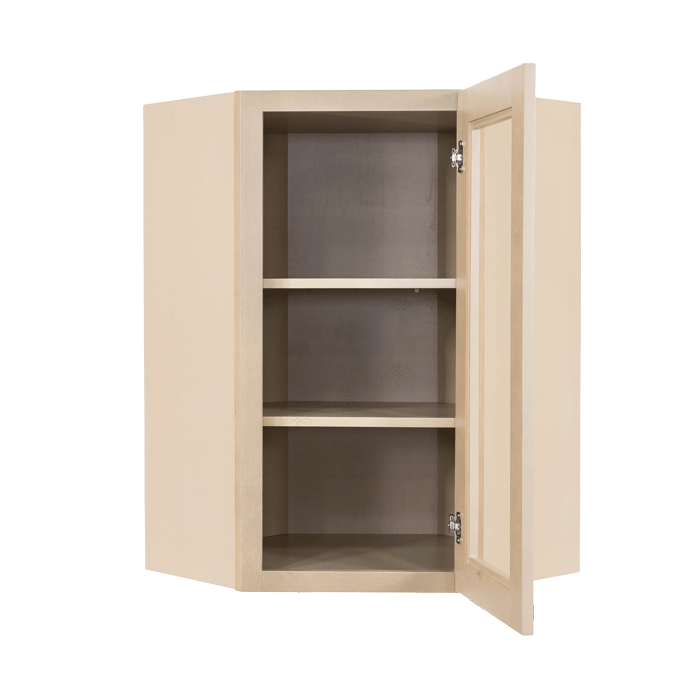 Lancaster Stone Wash Wall Diagonal Mullion Door Cabinet 1 Door 2 Adjustable Shelves Glass not Included