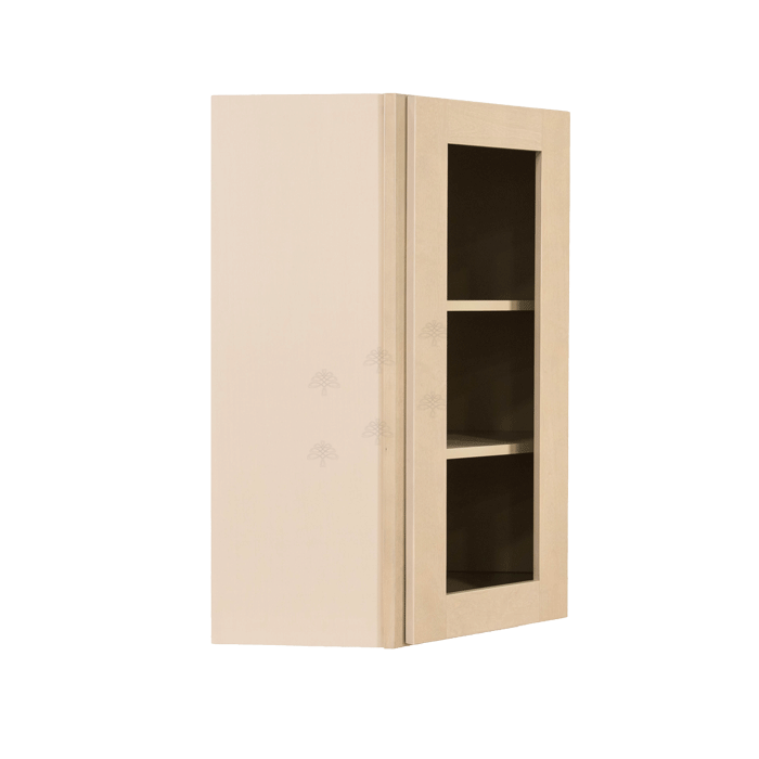 Lancaster Stone Wash Wall Diagonal Mullion Door Cabinet 1 Door 2 Adjustable Shelves Glass not Included