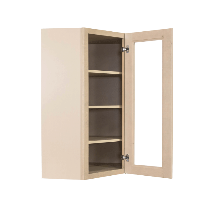 Lancaster Stone Wash Wall Diagonal Mullion Door Cabinet 1 Door 3 Adjustable Shelves Glass not Included