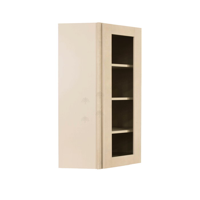 Lancaster Stone Wash Wall Diagonal Mullion Door Cabinet 1 Door 3 Adjustable Shelves Glass not Included