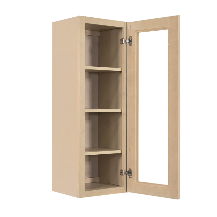 Lancaster Stone Wash Wall Mullion Door Cabinet 1 Door 3 Adjustable Shelves Glass not Included