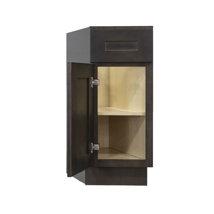 Lancaster Vintage Charcoal Base End Angle Cabinet 1 Fake Drawer 1 Door 1 Adjustable Shelf (Left)