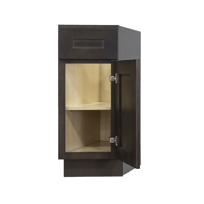 Lancaster Vintage Charcoal Base End Angle Cabinet 1 Fake Drawer 1 Door Adjustable Shelf (Right)