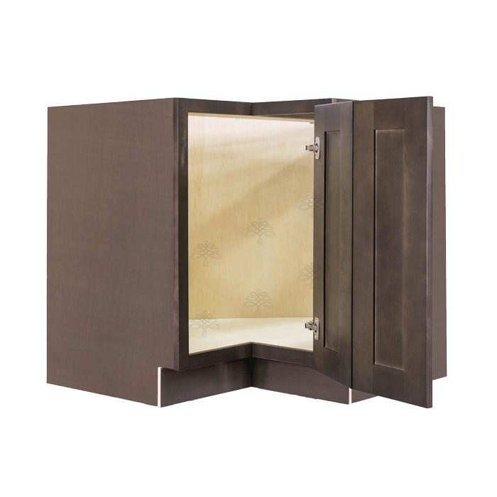 Lancaster Vintage Charcoal Lazy Susan Base Cabinet 2 Full Height Folding Doors