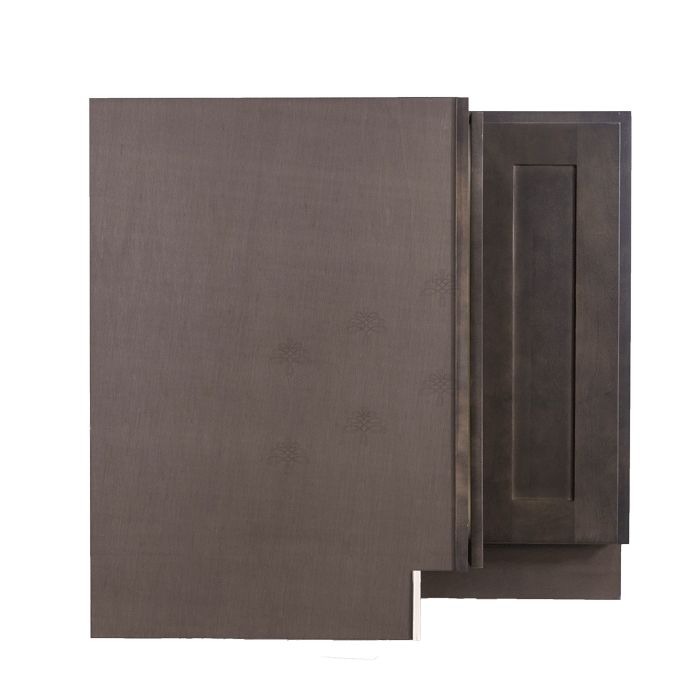 Lancaster Vintage Charcoal Lazy Susan Base Cabinet 2 Full Height Folding Doors