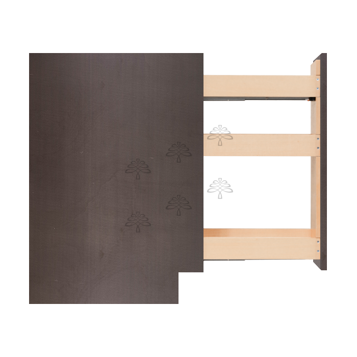 Lancaster Series Vintage Charcoal Shaker Base Spice Rack Cabinet