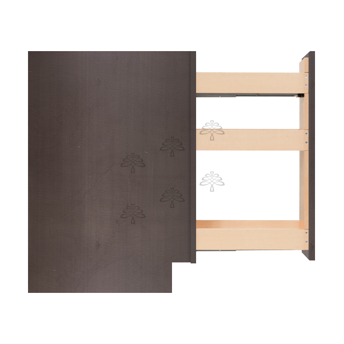 Lancaster Series Vintage Charcoal Shaker Base Spice Rack Cabinet With Under-Mount Upgrade