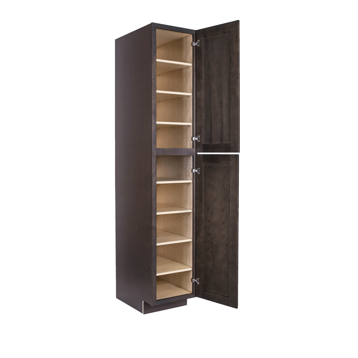 Lancaster Vintage Charcoal Tall Pantry 1 Upper Door and 1 Lower Door