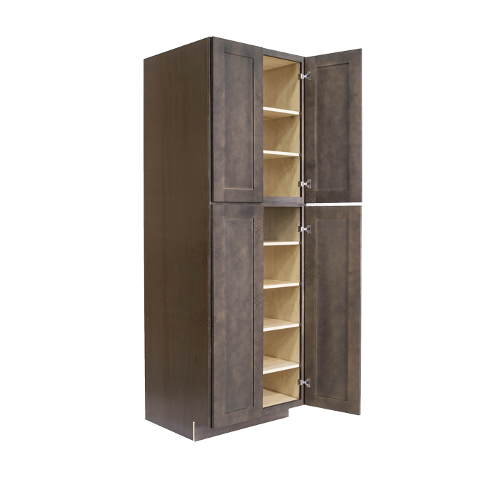Lancaster Vintage Charcoal Tall Pantry 2 Upper Doors and 2 Lower Doors