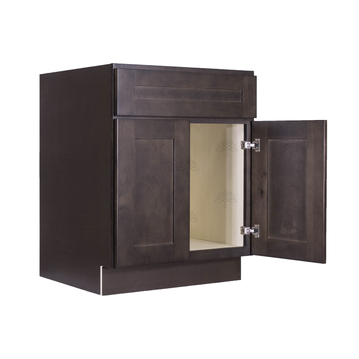 Lancaster Vintage Charcoal Sink Base Cabinet 1 Dummy Drawer 2 Doors