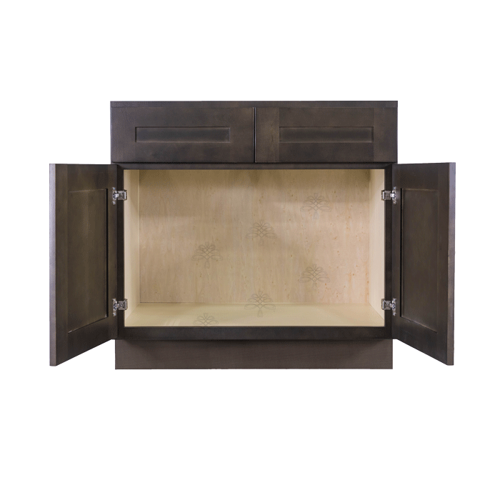 Lancaster Vintage Charcoal Sink Base Cabinet 2 Dummy Drawer 2 Doors