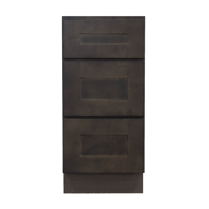 Lancaster Vintage Charcoal Vanity Drawer Base Cabinet 3 Drawers