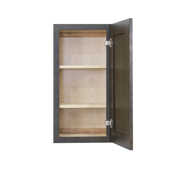 Lancaster Vintage Charcoal Wall Cabinet 1 Door 2 Adjustable Shelves 30-inch Height
