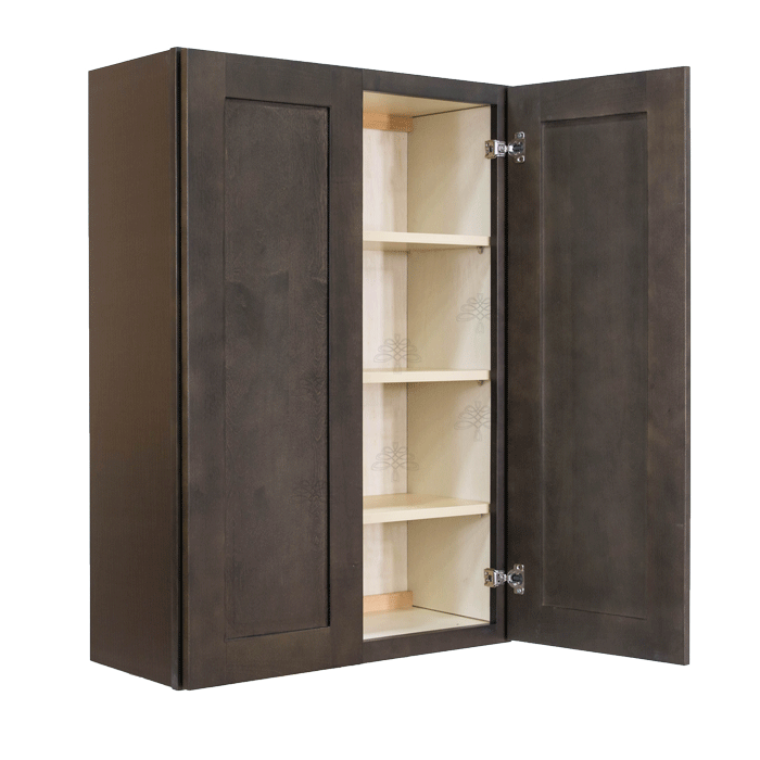 Lancaster Vintage Charcoal Wall Cabinet 2 Doors 3 Adjustable Shelves