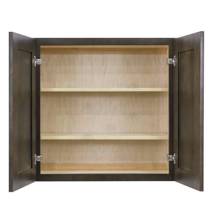 Lancaster Vintage Charcoal Wall Cabinet 2 Doors 2 Adjustable Shelves With 30-inch Height