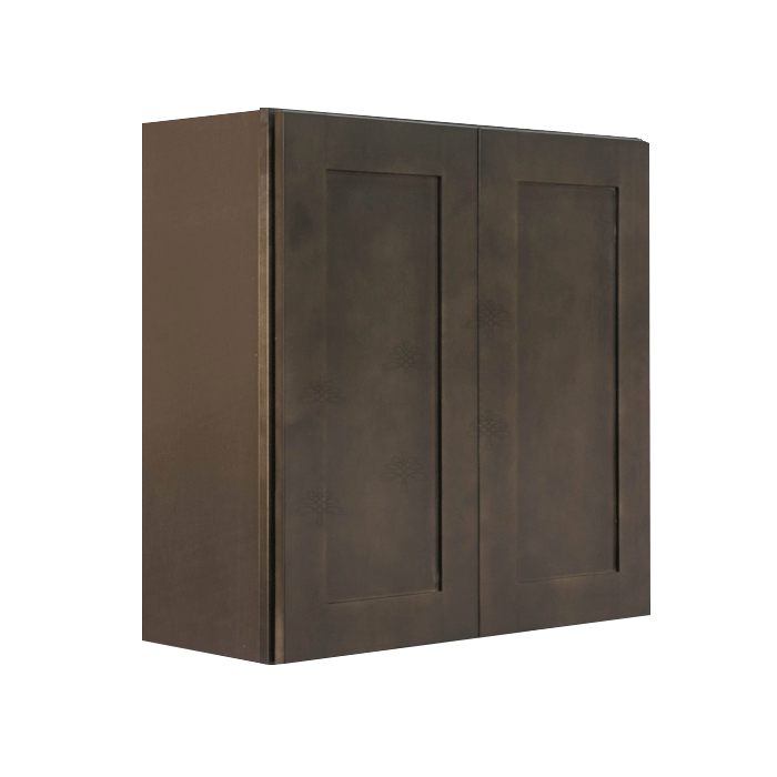 Lancaster Vintage Charcoal Wall Cabinet 2 Doors 2 Adjustable Shelves With 30-inch Height