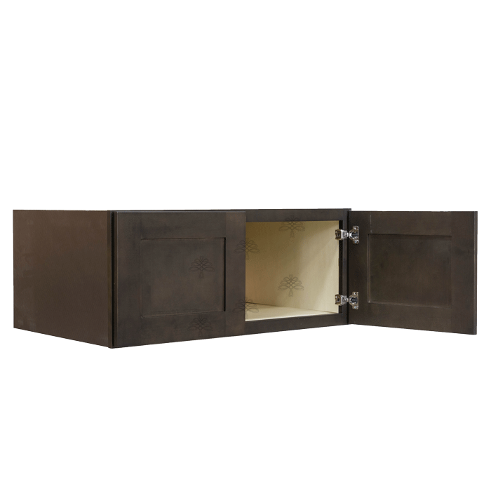Lancaster Vintage Charcoal Wall Cabinet 2 Doors No Shelf 24inch Depth