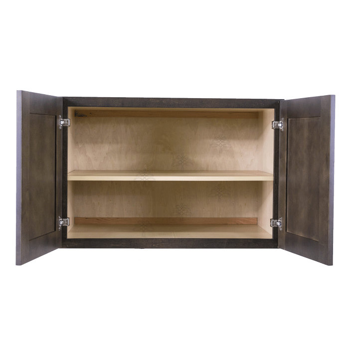 Lancaster Vintage Charcoal Wall Cabinet 2 Doors 1 Adjustable Shelf 24inch Depth