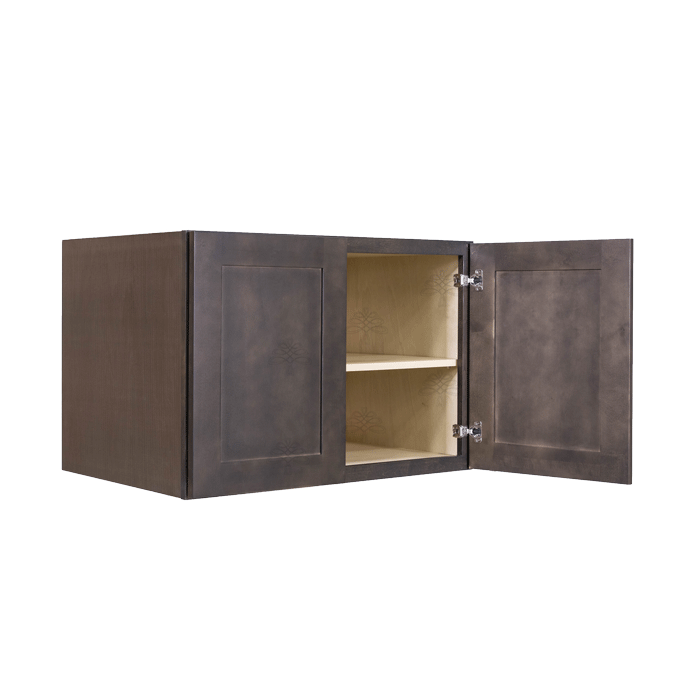 Lancaster Vintage Charcoal Wall Cabinet 2 Doors 1 Adjustable Shelf 24inch Depth