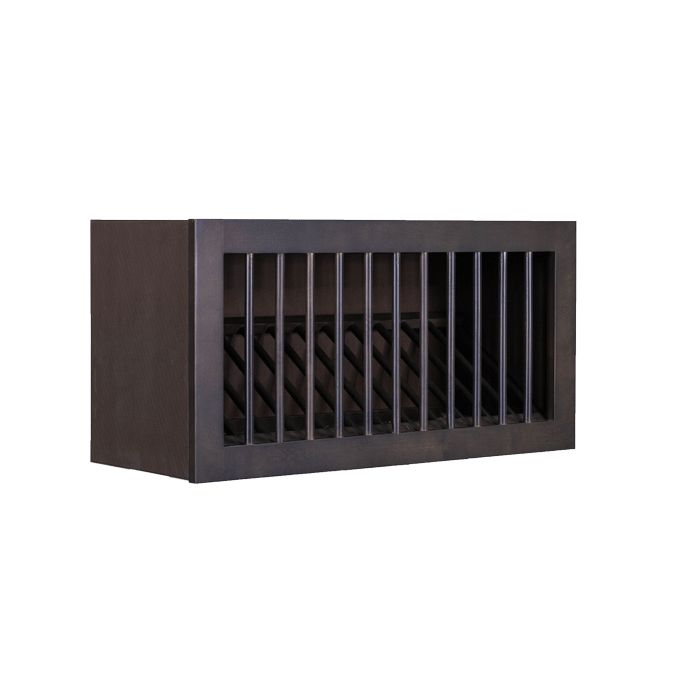 Lancaster Vintage Charcoal Wall Dish Holder Cabinet