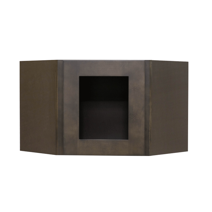 Lancaster Vintage Charcoal Wall Diagonal Mullion Door Cabinet 1 Door No Shelf Glass Not Included