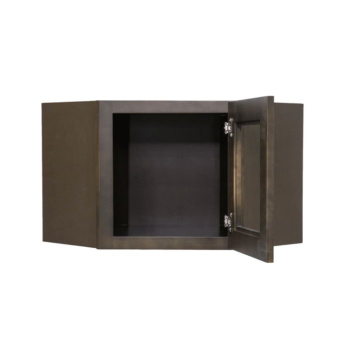 Lancaster Vintage Charcoal Wall Diagonal Mullion Door Cabinet 1 Door No Shelf Glass Not Included