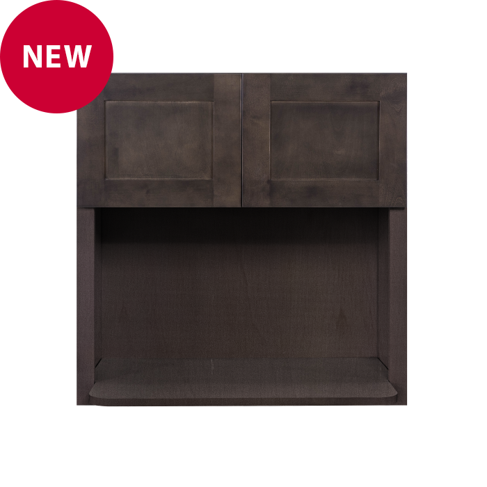 Lancaster Vintage Charcoal Wall Microwave Cabinet