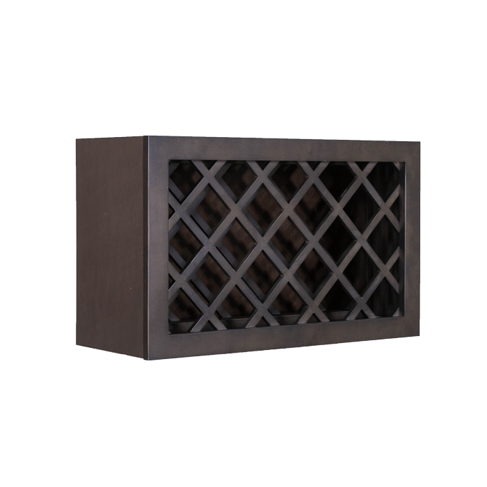 Lancaster Vintage Charcoal Wall Wine Rack Cabinet