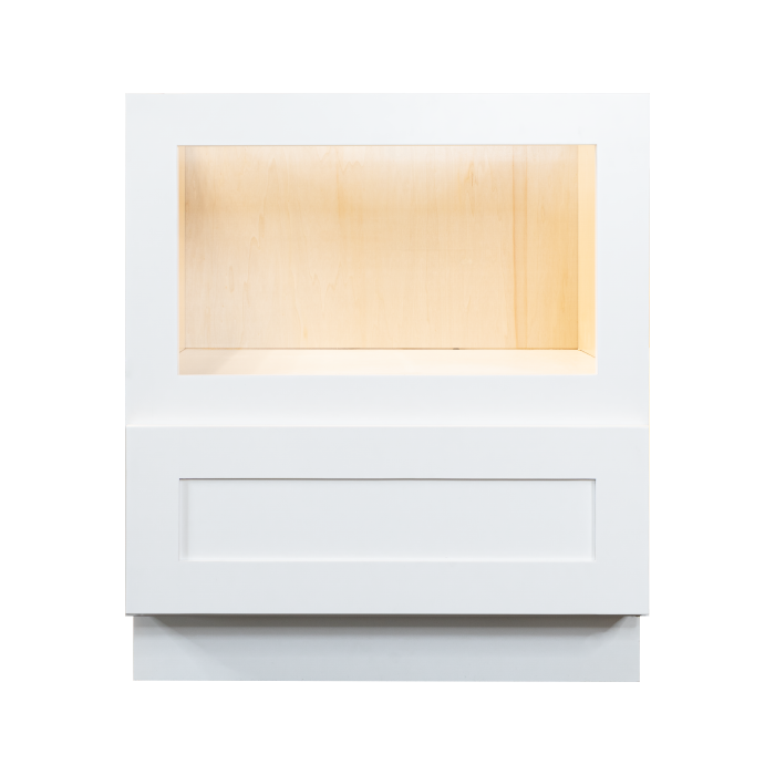 Lancaster White Finish Shaker Base Microwave with Drawer Cabinet
